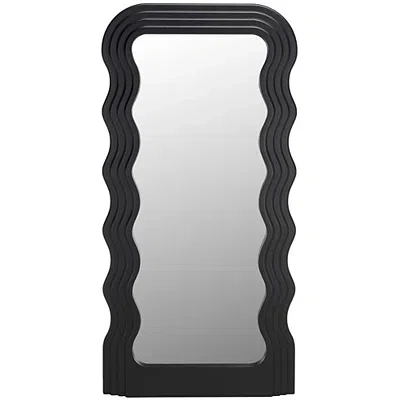 Kirkland's Wavy Mayha Leaner Mirror In Black