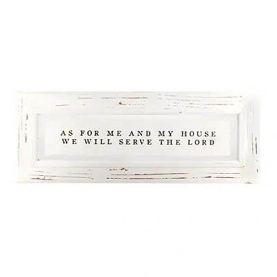 Kirkland's We Will Serve The Lord Wall Plaque In White