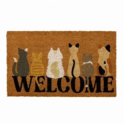 Kirkland's Welcome Kittens Doormat In Multi