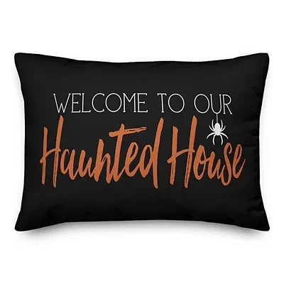 Kirkland's Welcome To Our Haunted House Accent Pillow In Black