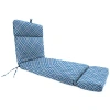 Kirkland's Wetland Blue Plaid Outdoor Chaise Cushion In Blue