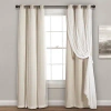 Kirkland's Wheat Curtain Panel Set With Overlay In White