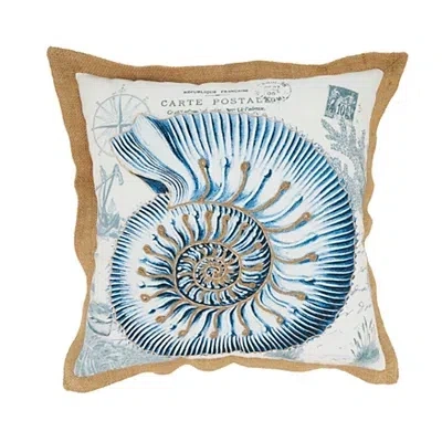 Kirkland's Whimsical Seashell Outdoor Pillow In Blue