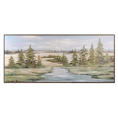 Kirkland's Whispering Pines Framed Canvas Art Print In Multi