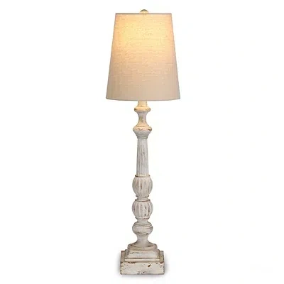 Kirkland's Whitewash Ribbed Buffet Lamp