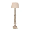 Kirkland's Whitewashed Brown Resin Floor Lamp In Brown