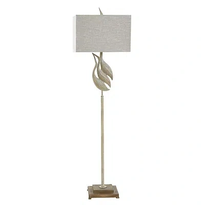 Kirkland's Whitewashed Carved Egrets Floor Lamp