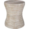 Kirkland's Whitewashed Natural Rattan Accent Table In Multi