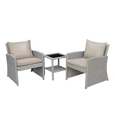 Kirkland's Wicker Chat Set In Gray