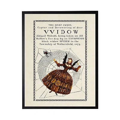 Kirkland's Widow Book Cover Halloween Framed Art Print In Black