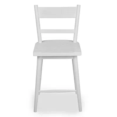 Kirkland's Willow Ivory Wood Counter Stool In White