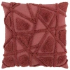 Kirkland's Wine Geo Tufted Throw Pillow In Red