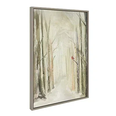 Kirkland's Winter Forest Landscape Framed Canvas Art Print In Multi