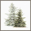 Kirkland's Winter Trees Gray Framed Canvas Art Print In Multi