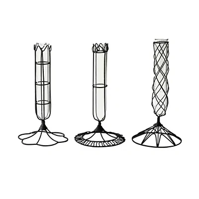 Kirkland's Wire Wrapped Bud Vases In Black