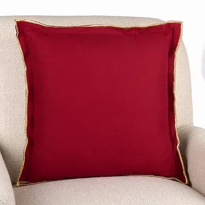 Kirkland's With Gold Trim Flange Pillow In Multi