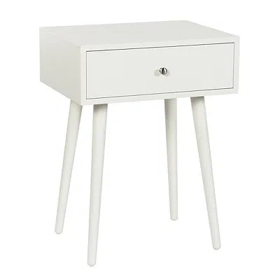 Kirkland's Wood 1-drawer Arthur Accent Table In White