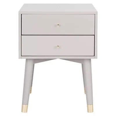 Kirkland's Wood 2-drawer Katie End Table In Gray