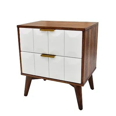 Kirkland's Wood 2-drawer Nightstand In White