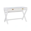 Kirkland's Wood 2-drawer X-frame Desk In White