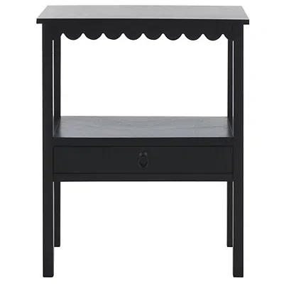 Kirkland's Wood 2-tier Cottage Accent Table In Black