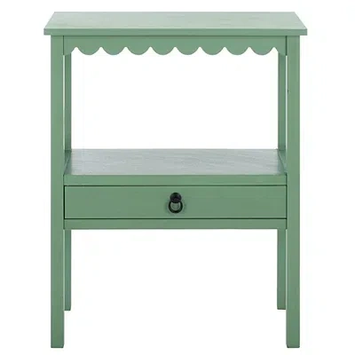 Kirkland's Wood 2-tier Cottage Accent Table In Green
