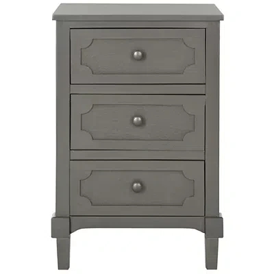 Kirkland's Wood 3-drawer Rosa End Table In Gray