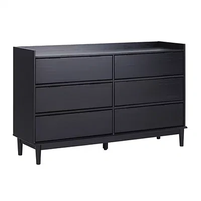 Kirkland's Wood 6-drawer Chest In Black