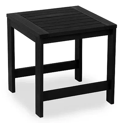 Kirkland's Wood Amalfi Outdoor Side Table In Black
