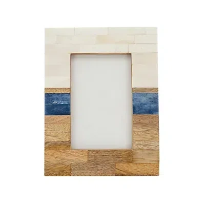 Kirkland's Wood & Bone Picture Frame In Multi