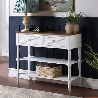 Kirkland's Wood & White Traditional Console Table