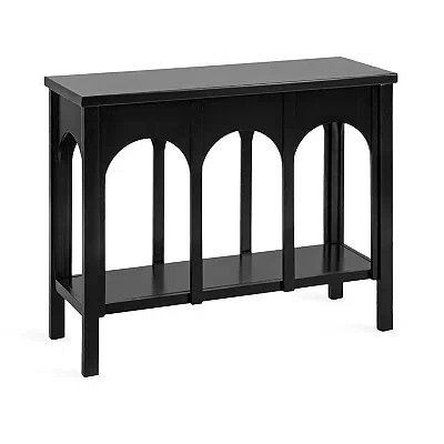 Kirkland's Wood Arch Ella Console Table In Black