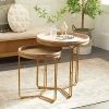 Kirkland's Wood Beaded Nesting Side Tables In Brown