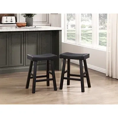 Kirkland's Wood Counter Stools In Black