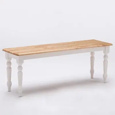 Kirkland's Wood Dining Bench In White