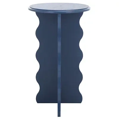 Kirkland's Wood Dollie Accent Table In Blue