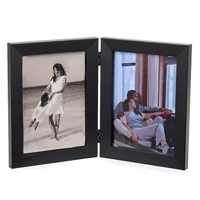 Kirkland's Wood Double Picture Frame In Black