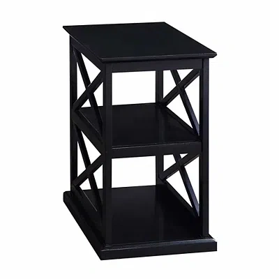 Kirkland's Wood Double X Sides Accent Table In Black