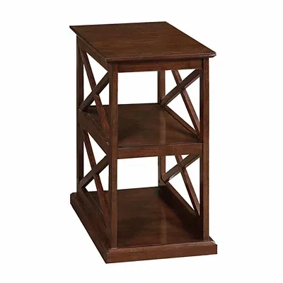 Kirkland's Wood Double X Sides Accent Table In Brown
