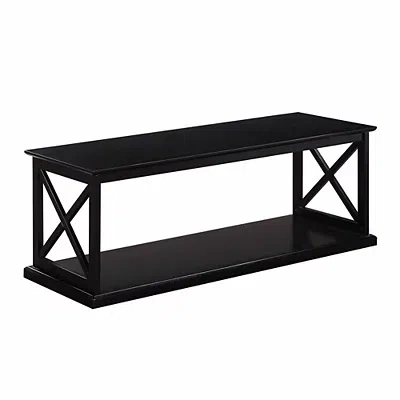 Kirkland's Wood Double X Sides Coffee Table In Black