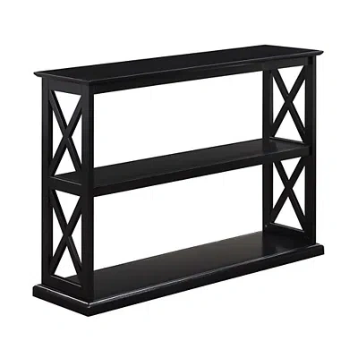 Kirkland's Wood Double X Sides Console Table In Black