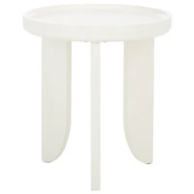 Kirkland's Wood Elnora Accent Table In White