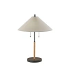 Kirkland's Wood Flare Two-bulb Table Lamp In Brown