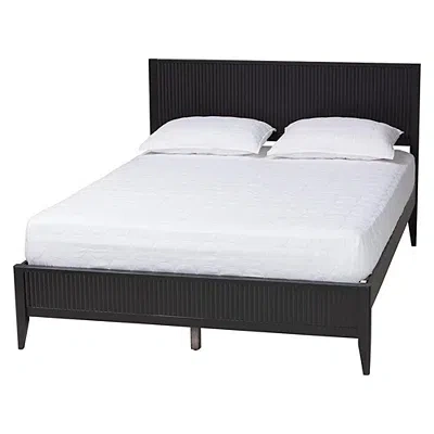 Kirkland's Wood Fluted Headboard Primrose King Bed In Black