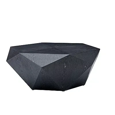 Kirkland's Wood Geometric Nikolaus Coffee Table In Black