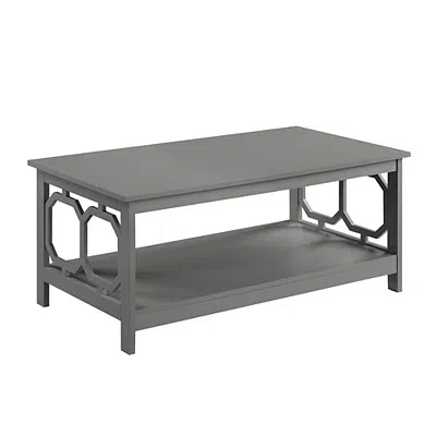 Kirkland's Wood Geometric Sides Coffee Table In Gray
