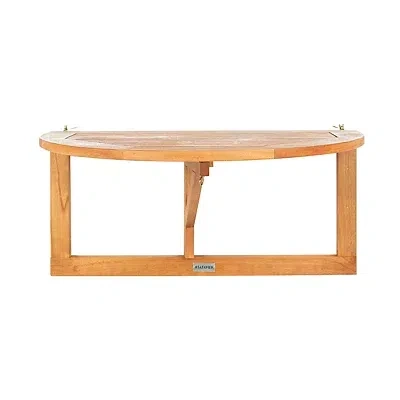 Kirkland's Wood Half Moon Hanging Outdoor Table In Brown
