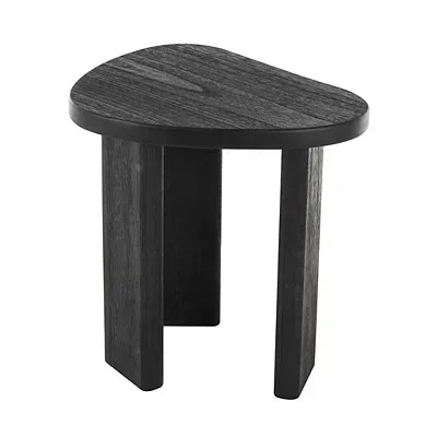 Kirkland's Wood Heart Shaped Top Accent Table In Black