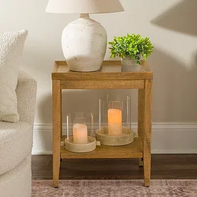 Kirkland's Wood Hughes Side Table In Brown