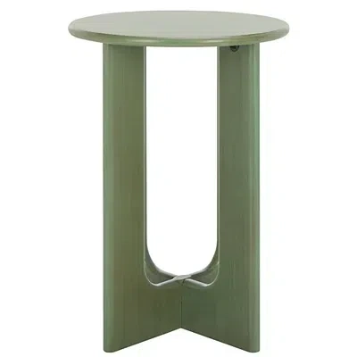 Kirkland's Wood Isabelle Modern Accent Table In Green